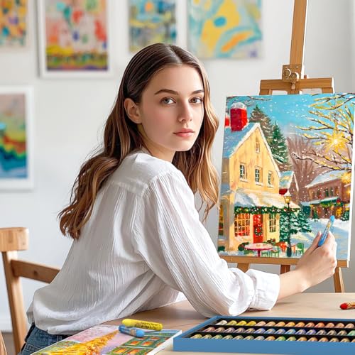Paul Rubens Oil Pastels Set - 60 Vibrant Colors, Ultra-Soft and Creamy Texture, Easy to Blend for Artists and Beginners - Bullet Head Design for Drawing, Painting, Sketching - New Packaging - style: 60 Basic Colors
