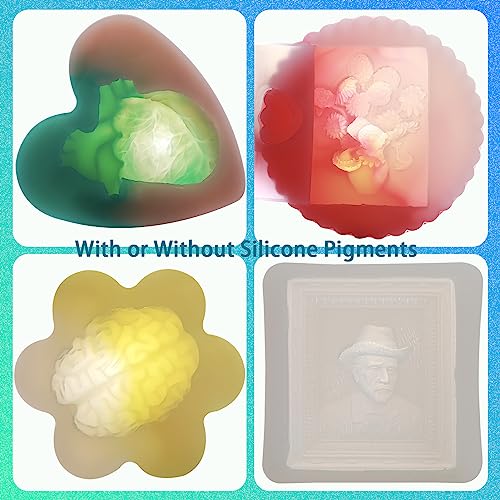 BBDINO Silicone Mold Making Kit 20A Silicone for Mold Making, Silicone Mold Making Translucent 38.8 Oz, 1A:1B by Volume, Liquid Silicone for Molds Making of Resin, Soap, Wax, Clay, Concrete etc. - size: 38.8 Oz