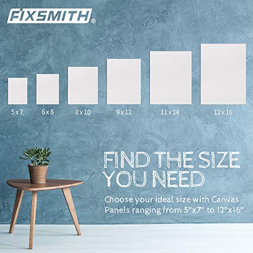 FIXSMITH Canvas Boards for Painting 11x14 Inch, Super Value 24 Pack Paint Canvases, White Blank Canvas Panels, 100% Cotton Primed Canvas for Painting, Painting Art Supplies - size: 11"×14"