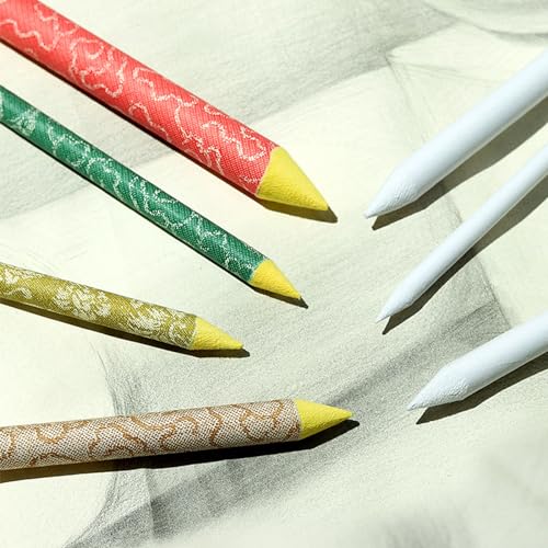 Paper Blending Stumps and Tortillions Set, Soft Rice Paper Art Blenders for Sketch Drawing, Mixing Tools for Artists and Hobbyists - color: Large single