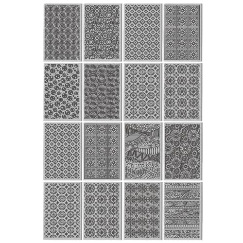 4 Pcs Intricate Mandala Patterns Polymer Clay Texture Sheet Circular and Arched Rubber Clay Texture Mat for Polymer Clay Making Earrings Jewelry DIY Crafts 4 × 2.5 Inch