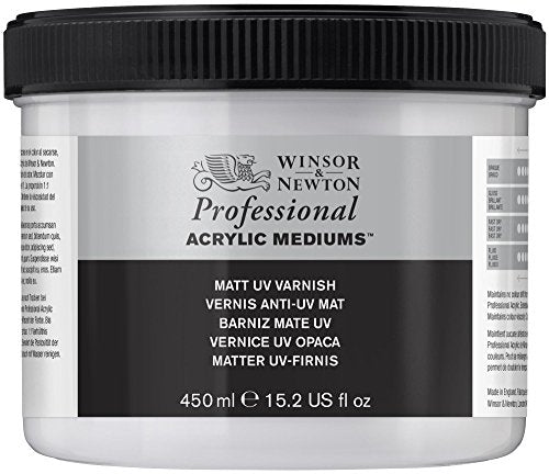 Winsor & Newton Professional Acrylic Medium, Matt UV Varnish, 450ml (15.2-oz) - color: Matt Uv Varnish, style: 450ml (15.2-oz)