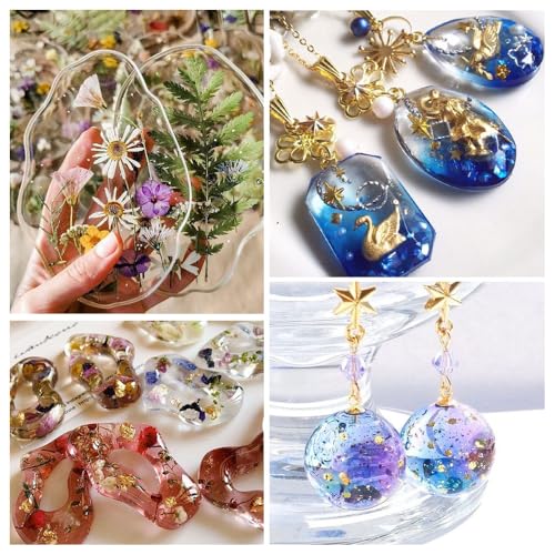 SolaraGlaze UV Resin Kit with Light 240g Hard Type Clear UV Resin Jewelry Making Kit Two-Sided Light and Molds DIY Jewelry Making Supplies for Keychain and Earring