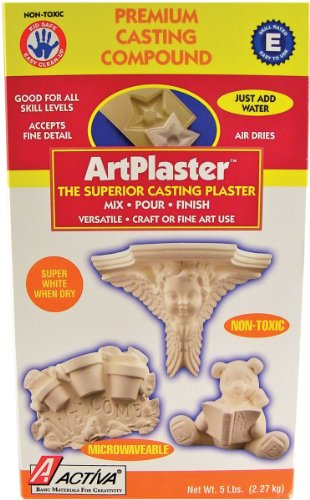 Activa ArtPlaster Professional Casting Plaster, 5lb (2.27kg) | Make Strong, Self-Hardening Perfect Reproductions Within Minutes - size: (Pack of 1)