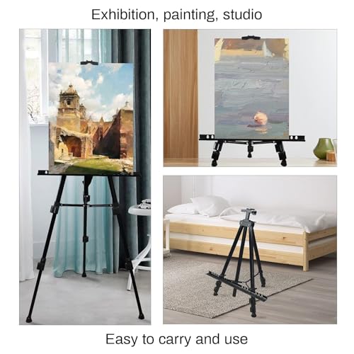 RRFTOK Art Painting Display Easel Stand,72Inches Adjustable Easels for Painting Canvases Height from 22-72”for Table-Top/Floor Paint and Displaying,Black - 3-Pack. - style: 72B 3-pack