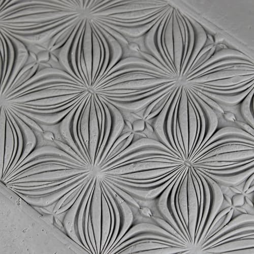 Twilight Petalwork Clay Texture Roller 4" for Polymer Clay - color: Twilight Petalwork Roller