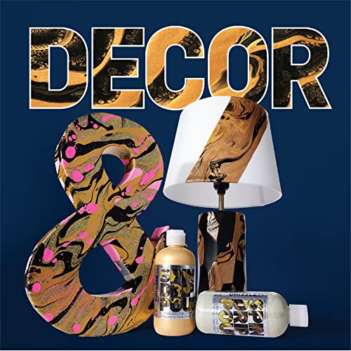 FolkArt Drizzle Pre-Mixed Acrylic Pouring Paint Set, Surf's Up Set of 4 Premium High Gloss Finish Fluid Pouring Paints Perfect for Indoor & Outdoor Arts and Crafts Projects, 50414