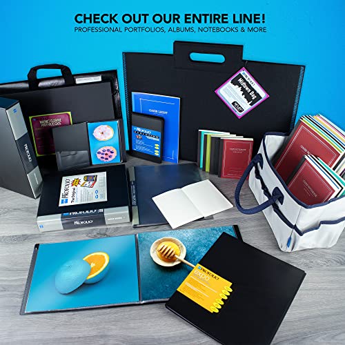 ITOYA Original Art ProFolio 18x24 Black Photo Album Book with 48 Pages - Protective Binder with Plastic Sleeves