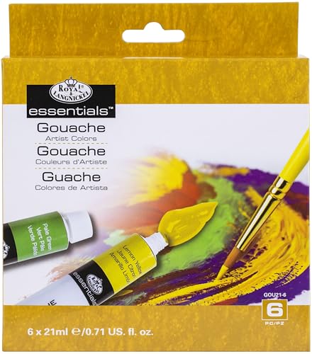 Royal & Langnickel Gouache Color Artist Tube Paint, 21ml, 6-Pack - size: 4.26 Fl Oz (Pack of 1)