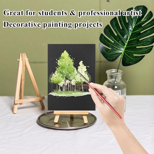 36 Pack 5 x 7 Inch Black Canvases for Painting Canvas Panels Cotton Canvas Board for Oil Acrylic Painting