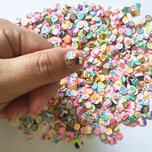 40g Mini Cakes Fimo Polymer Slices Adults Nails Slices Art Design Supplies DIY Craft (Cakes) - color: Cakes