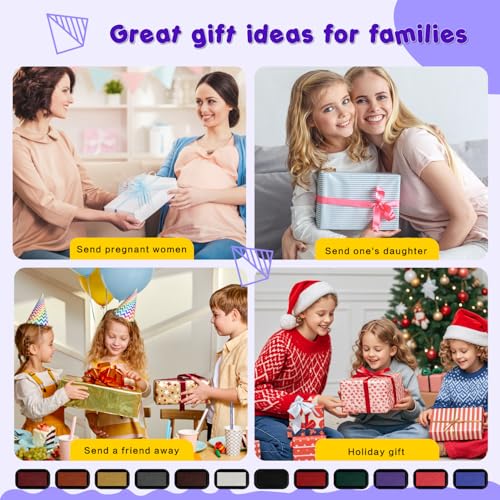 Large Oil Ink Pads for Kids Washable Craft Ink Stamp Pads,12 Color DIY Clear Embossing Ink Pad for Clothes,Baby Footprint Handprint,Rubber Stamps, Paper, Scrapbooking,Best Gift for Kids and Adult