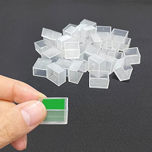 FCLUB Watercolor Palette, 48 Wells and 3 Mixing Areas - Empty Half Pans Watercolor Palette with Lid, Folding Paint Tray - style: Tin with 48 Transparent Half Pans