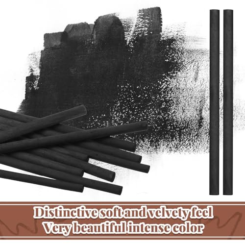 Gueevin 25 Pcs Willow Charcoal Sticks, Willow Charcoal, Artists, Beginners, Students, Perfect for Sketching, Drawing, Shading, and Fine Back to School Christmas Art Gifts (5-7mm) - size: 5-7mm
