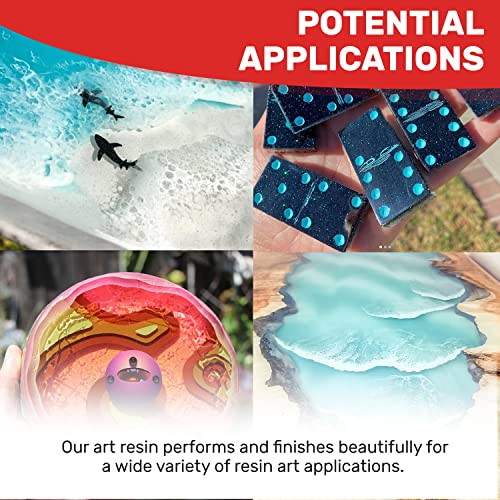 MAS Epoxies Art Pro Epoxy Clear Kit 2-Gallon (1-Gal Resin and 1-Gal Hardener) Low Viscosity and Enhanced UV Resistance, Ideal for Jewelry Making, Flower Preservation, and Other Resin Crafts - size: 2 Gallon