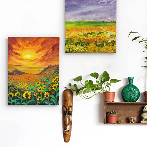 Falling in Art Unfinished Birch Wood Panels Kit for Painting, Wooden Canvas 2 Pack of 12x18 Studio 3/4" Deep, Cradle Boards for Pouring, Art, Crafts, Burning and More - size: 12'' x 18''