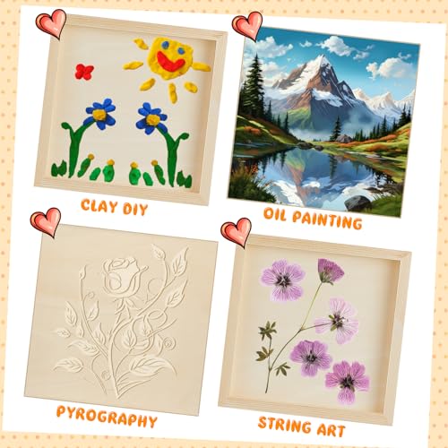 Barydat 24 Pcs Wood Panels for Painting 12'' x 12'' Unfinished Wood Canvas Board Artist Wall 0.79'' Deep Wooden Cradled Panel for DIY Crafts, Easel Display, Painting Pouring Arts Use with Oil, Acrylic - size: 12" X 12"