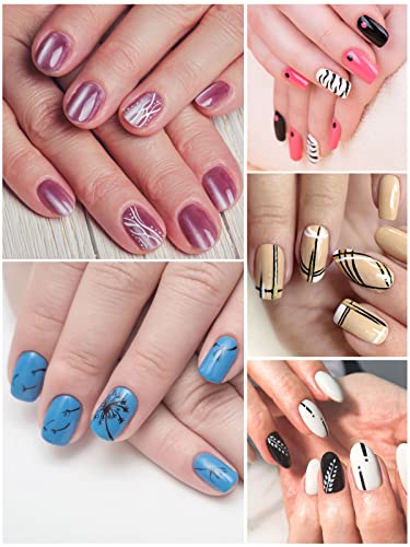 12 Color 3D Nail Art Pens Set, Kalolary Nail Point Graffiti Dotting Pen Drawing Painting Liner Brush for DIY Nail Art Beauty Adorn Manicure Tools - color: E