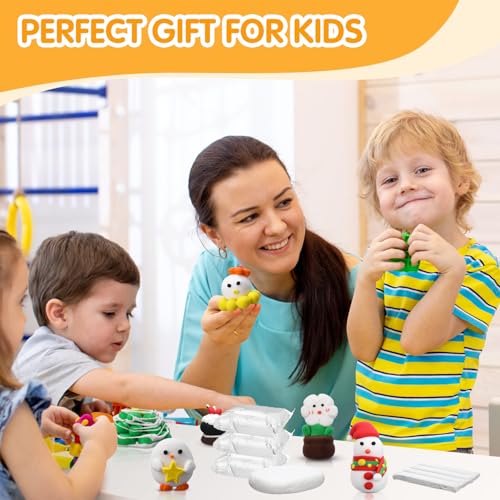 WinnerWhy 72 Pcs 38oz Air Dry Clay Modeling Magic Ultra Light Modeling Clay for Kids DIY for Sculpting Air Dry School Gift(White) - color: white