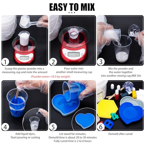 Eco Resin Casting Powder - 100oz / 2800g Fast Cured Plaster Casting Powder for Beginners - 20~30 Minutes Demold, Easy Mixing Water Activated Eco-Friendly Casting Resin for DIY Crafts Making, Home Art - size: 100oz