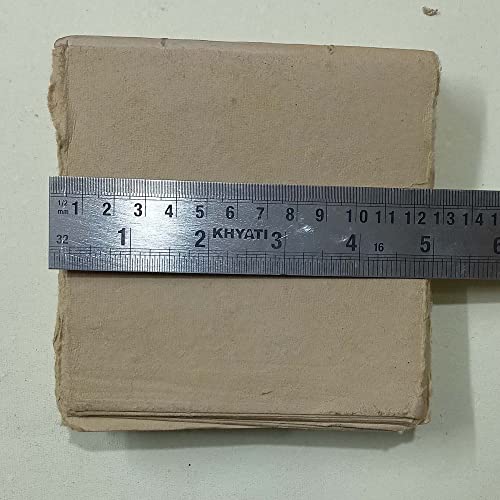 E-Tailor® Handmade Hand Block Print Fabric Cover Sketchbook-Notebooks Calligraphy Paper Made of Handmade Cotton Rag Papers (5x5) - size: 5x5"