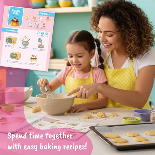 BSCOOL - Drawing, Coloring & Activity Book: Play and Bake with Stickers, Guides and Recipes. Dress Up Your Cake Design for Kids 5 and Up.Gift for Girls - color: Play and Bake Activity Book