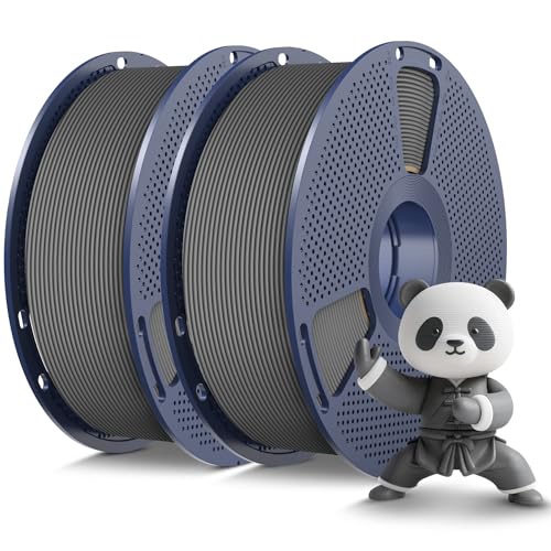 SUNLU 3D Printer Filament Bundle PLA Matte 1.75mm, Super Neatly Wound PLA Filament with Matte Finish, Print with 99% FDM 3D Printers, 1kg Spool (2.2lbs), 2 Packs, Matte Grey+Matte Grey - color: 2kg Grey+grey, size: 2KG