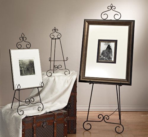 TRIPAR 36" Inch Keller Metal Floor Easel Display Stand for Decoration, Paintings, Pictures, Photography, & Artwork