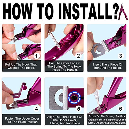 Elegant Violet Red Premium Adjustable Stainless Steel Artificial Acrylic Fake False Nail Tip Clipper Cutter Trimmer Manicure Pedicure Sharp Blade Clip Tool For Salon Home Nail Art Beauty Design DIY - color: Elegant Violet Red
