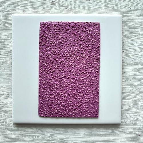 Wildflowers Polymer Clay Texture Sheets Mats for Polymer Clay Earrings Making Littel Flowers Texture Impressions DIY Tools for Pottery Earrings Jewelry Making DIY Craft Supply