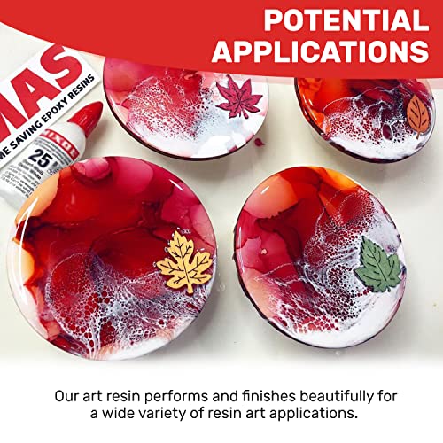 MAS Epoxies Art Pro Epoxy Clear Kit 1-Gallon (0.5-Gal Resin and 0.5-Gal Hardener) Low Viscosity and Enhanced UV Resistance, Ideal for Jewelry Making, Flower Preservation, and Other Resin Crafts - size: 1 Gallon
