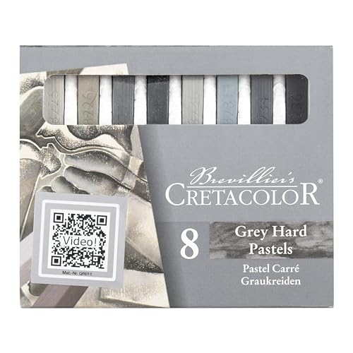 Cretacolor Hard Pastel Set, Chalk Set of 8, Gray - color: Gray