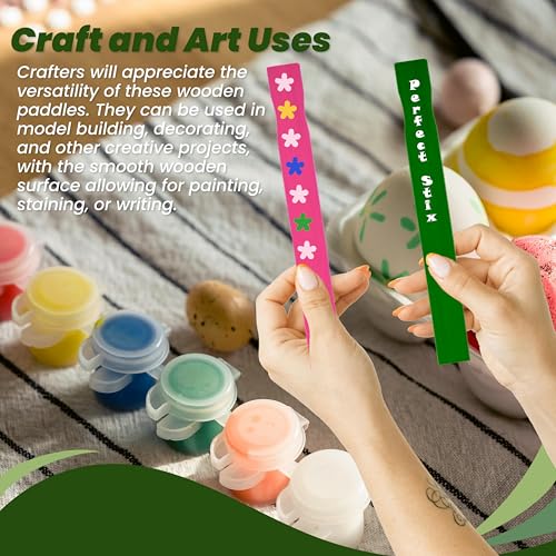 11" x 3/4" Wooden Paint Stirrer Paddle Sticks/Craft Sticks/Automotive Paddle - Pack of 100ct