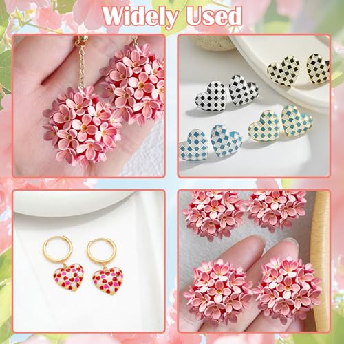 2Pcs Polymer Clay Molds for Jewelry Making, Half Round Ball and Heart Shape Polymer Clay Earring Tools Cutters Silicone Craft Mould Earring Making Supplies