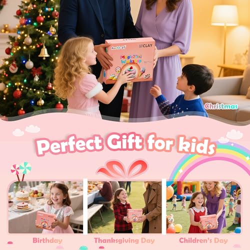 Aestd-ST Air Dry Clay Kit - Cake Themed, Modeling Clay for Kids, Dessert DIY Magic Clay with Tools and Tutorials, 12 Boxes Molding Clay, Soft & Non-Sticky, Arts and Crafts Gifts for Kids - color: Cake Theme