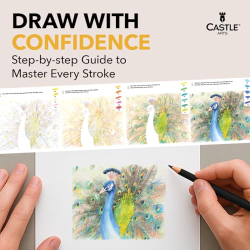 Castle Art Supplies Watercolor Pencils Set | 120 Vibrant Pigments for Blending, Drawing and Painting | Adults and Professionals | Presented in Tin Case