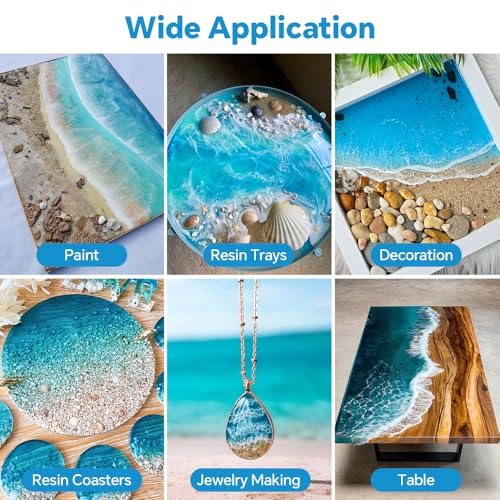 Sea Blue Epoxy Resin Pigment 100ml/3.4 fl.oz, High Concentration Liquid Colorant for Resin Art, Ideal for Creating Waves, Cells, and Unique Ocean DIY Crafts - color: Sea Blue