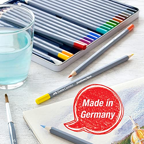 Faber-Castell Goldfaber Aqua Watercolor Pencils - Pre-Sharpened Water Colored Pencils (12 Count)