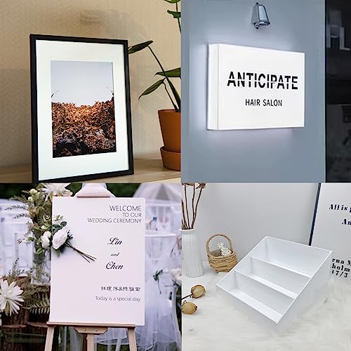 White Acrylic Sheets 18" x 24" x 1/8", 2 Pack Cranviech White Cast Plexiglass Sheet Glass Alternative for Sign DIY Display Projects Photo Frame Craft Handcraft Painting - color: White, size: 18" x 24" x 1/8"