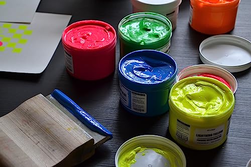 Ecotex® Screen Printing Ink Snow White (8oz.) - Water Based Snow White Fabric Ink, Silk Screen Paint - Screen Print Direct®, USA Made - color: Snow White, size: 8 fl oz