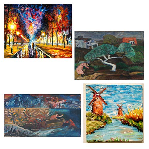 Large Painting Knife 5pcs by AebDerp Acrylic Paint Knife with Stainless Steel Palette Knives for Artist Painting Supply