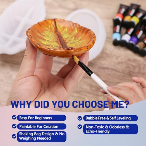 Refill Pack for Leaf Craft Kit, 0.79lb × 2 Bags, Plaster Casting Powder 360g × 2, Water-Activated Art Plaster, Fast Setting with 40+ Minute Demold Time, Shake-to-Mix Bag Design - size: Leaf Refill