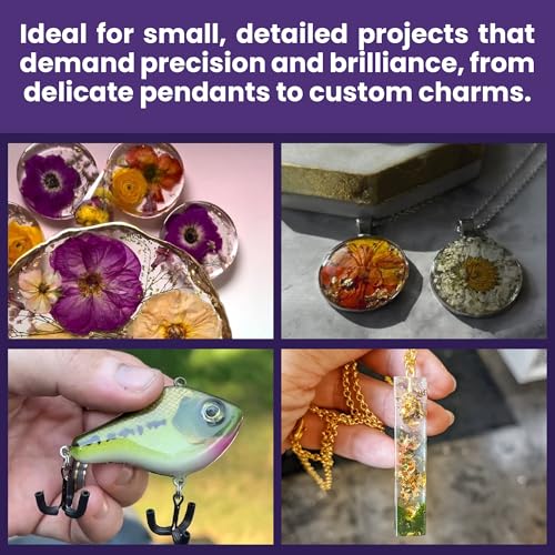 Alumilite Alumi-UV 12 Oz, Fast Curing, High Gloss, Clear UV Resin, Ideal for Crafts, Jewelry, Glossy Look Resin Forr Doming and Coating, Perfect for Fishing Lures, and Coasters - size: 12 Oz