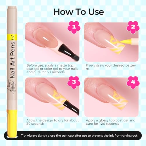 18 Color 3D Nail Art Pens Set, 0.7MM Nail Polish Pens for Nail Art Dotting Pen Drawing Painting Liner Brush for DIY Nail Design, Home & Salon Manicure Tools - color: green