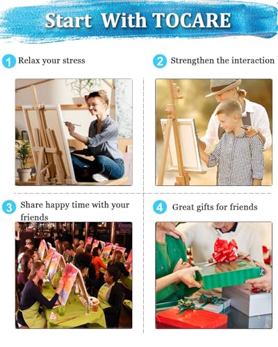 TOCARE Flowers Paint by Numbers Kit for Adults, Booming Flower Adult Paint by Number Canvas,Adults' Paint-by-Number Kits Froal Lovers 16x20inch (Without Framed) - color: TC-OPC-26