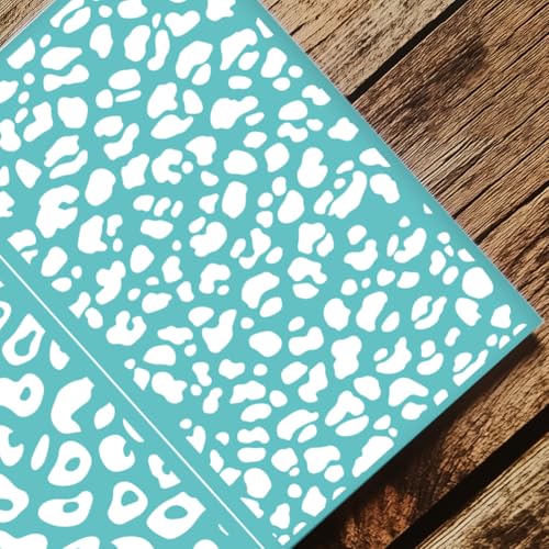 2 Sheets Leopard Pattern Silkscreen Stencil for Painting, Animal Print Border Plastic Mesh Transfers Stencil Reusable Self-Adhesive Silk Screen Printing for Wall Border Wood Fabric Home - style: Leopard