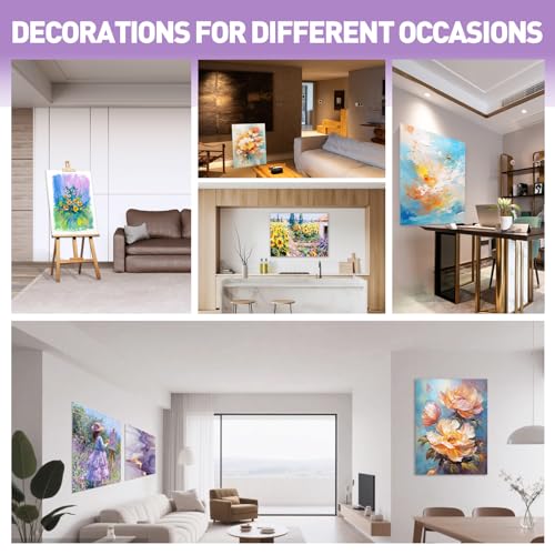 FUMILE Canvas for Painting 18x24, 4 Pack Large Stretched Canvas for Painting-5/8 in Profile Primed White Blank Painting Canvas Value Pack for Oil & Acrylic Paint - size: 18x24IN