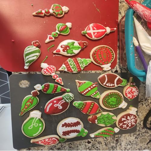 Christmas Ornament Cookie Cutter Set -6 Pieces In Assorted Designs - Stainless Steel