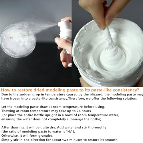 Acrylic Modeling Paste 3D Art Texture Paste 9.88oz/280ml, Ideal for Wood/T-Shirts/Glass/Stone, Sculpting Material Fast Drying Gesso Alternative DIY Crafts Projects (Modeling Paste with Bags) - color: Modeling Paste with Bags