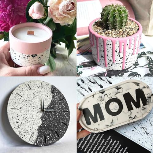 Eco Resin Casting Powder 6.6lbs/3000G,Water-Based Ceramic Resin Plaster with 6PCS Pigments,20-30 Minutes Demold.Easy Mix for Home Decor &DIY Art